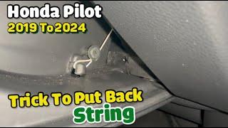 2019 to 2024 Honda Pilot glove box string hook installation trick and guide