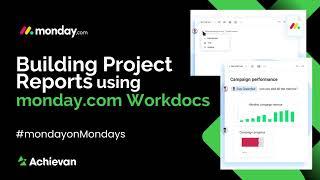 monday.com Free Training Building Project Reports using monday.com