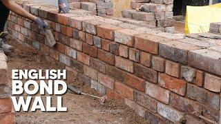 Bricklaying - Reclaimed Brick English Garden Wall Bond   