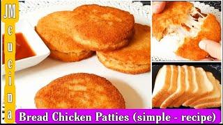 Bread Chicken Patties Recipe | Bread Chicken Cheese Patties | Bread Patties | JM Cucina