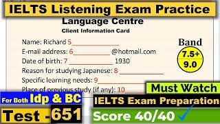 IELTS Listening Practice Test 2025 with Answers [Real Exam - 651 ]