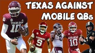 How has the Texas Longhorns defense handled mobile QBs in 2024?