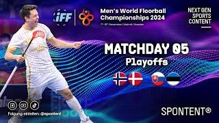 Floorball | Matchday 05 - Session 02 | Playoffs | Men's World Floorball Championships 2024