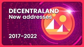 DECENTRALAND (MANA) New Addresses 2017-2022 #crypto #metaverse #decentraland