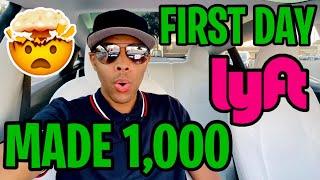 Made $1,000 My First Day Driving LYFT in a TESLA