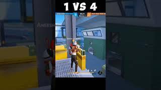 1 vs 4 destroyed in seconds  ump god 1 vs 4  #shorts #1vs4