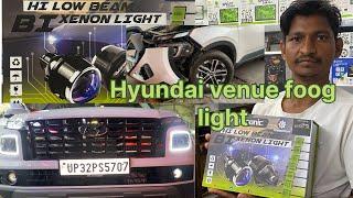 Hyundai venue fog light HypersonicA zure lens TechnologyHI LOW BEAMBI XENON LIGHT Hyperso