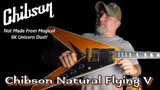 Chibson Flying V Guitar Review - Natural Finish & Gold Hardware