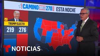 Trump suma 276 votos electorales y es electo (puede ganar más y pasar los 300) | Noticias Telemundo