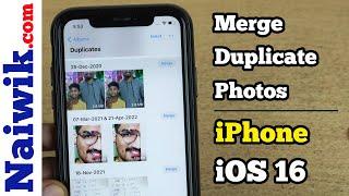 #2 How to merge Duplicate Photos in iPhone [ iOS 16  ]