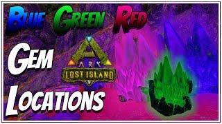 Blue, Green And Red Gem Locations In Ark Lost Island