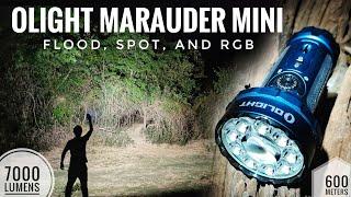 Olight Marauder Mini, Flood, Spot, and RGB, 7000 lumens, 600 meters