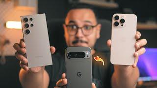 وأخيراً مقارنة العماااااالقة .. كلفتنى 5000$  iPhone 16 Pro Vs S24 Ultra Vs Pixel 9 Pro