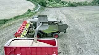 The Claas Lexion 630 Harvest Beans 2024 nr Isted Rise by Dji Air 2 Drone