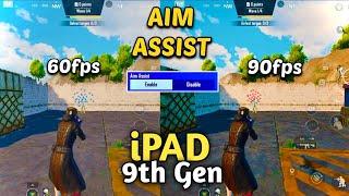 iPad 9th Gen 90 fps vs 60 fps AIM ASSIST test IN 2023  [ ipad 9th gen bgmi + ipad 9th gen pubg ]