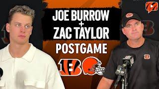 Joe Burrow and Zac Taylor React to Bengals WIN Over Browns | NFL Week 7