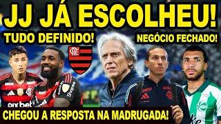 CHEGOU A RESPOSTA PARA O FLAMENGO! JORGE JESUS JÁ DEFINIU O FUTURO! NEGÓCIO FECHADO NO MENGÃO!