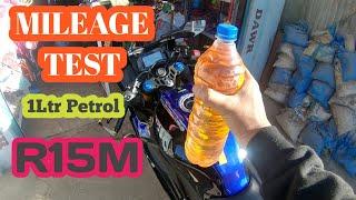 R15M MOTOGP EDITION MILEAGE TEST |||1LTR PETROL??? || KILOMETERS?????