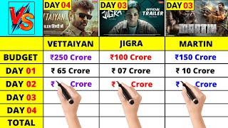 Vettaiyan Box Office Collection Day 4 vs Jigra and Martin Box Office Collection Day 3, Budget