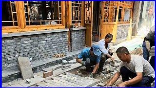 renovating the old dilapidated house in the ancient chinese style is very beautiful