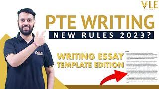 PTE Writing Essay Template | PTE Writing New Rules 2023 | Vision Language Experts