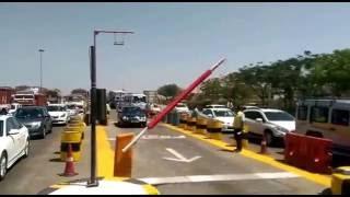 A fully functional FASTag lane at a Toll Plaza in Bharudi, Gujarat