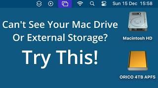 FIX Missing Hard Drive on Your Mac Desktop