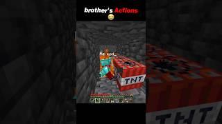 Bro Actions  | #minecraft #shorts #viralvideo #minecraftshorts