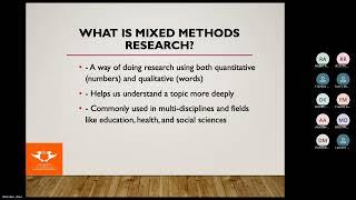 Concepts of Mixed Methods Research Design and Methodology