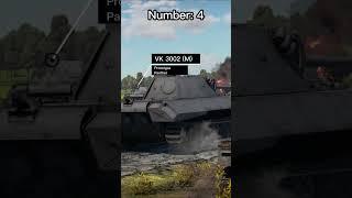 Top 5 Best German Medium Tanks in Warthunder #shorts #warthunder