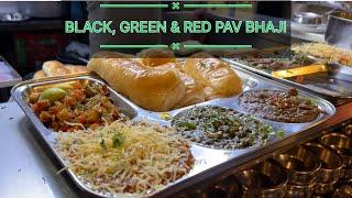 BLACK, GREEN & RED PAV BHAJI | Indian Vegetarian Food in Mumbai | Maa Anjani Restaurant in Borivali