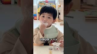단짠단짠 셀프 요플레 레시피 ㅋㅋㅋㅋ #가정보육 #아기 #baby #육아 #귀여운아기 #아들일상 #육아브이로그 #단짠단짠 #맛집