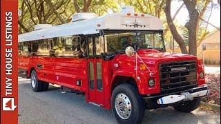 School Bus Converted Into Luxurious Traveling Tiny Home