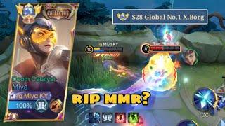 LAGI PUS MMR MIYA MALAH KETEMU X.BORG 7000 MATCH - Mobile Legends