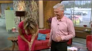 Phil & Holly laugh at a lamber sander and touching boob - This Morning 21st June 2010