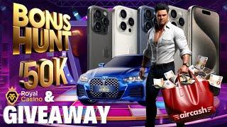  STERO LIVE  50K RON ROYAL BONUSHUNT / AIRCASH LINK GIVEAWAY  STEROSLOTS.RO 