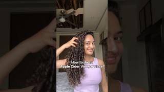 How to do an apple cider vinegar rinse? Hair growth series pt.5 #applecidervinegar #clarifying