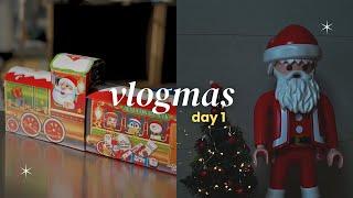 VLOGMAS Day 1 | Advent Calendar, Salmon Ozatsuke, Playmobile Santa