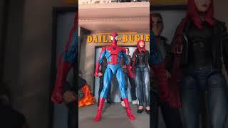 Custom Marvel Legends Spider-Man Action Figure Collection Shelf #mafex #marvellegends #spiderman