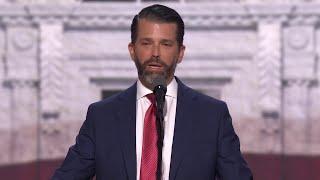 Donald Trump Junior speaks at the Republican National Convention