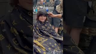 Hani Hair cutting in Germany   #hairstyle #hairstyle #germany #saloon #pathangirl #baby