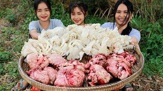 Steam Cow Brain With Mushroom Recipe - Cooking Beef Brains - My Food My Lifestyle