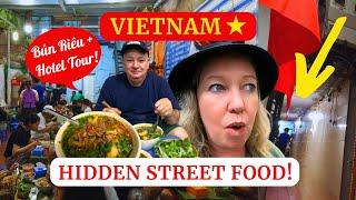 Vietnam  Hanoi's Hidden Street Food  Bún Riêu (Crab, Pork & Tomato Noodle Soup) + Hotel Tour