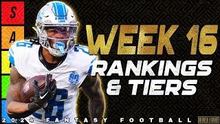 Week 16 Running Back Rankings - 2024 Fantasy Football