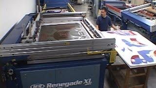 Renegade XL Flatbed Graphics Press - M&R Screen Printing Equipment