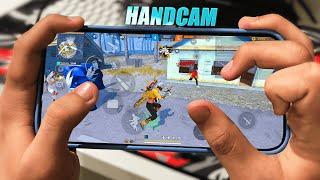 1 VS 5  HANDCAM  IPHONE 14 PRO MAX  SETTINGS ️ HUD + SENSI + DPI [FREE FIRE HIGHLIGHTS] 