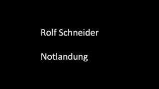 Rolf Schneider- Notlandung / Science Fiction Hörspiel