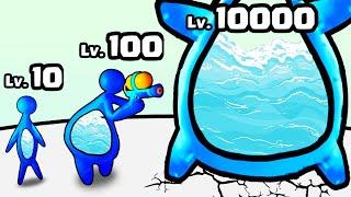 Water Race 3D - Level Up Max Level Gameplay (Gun Up)