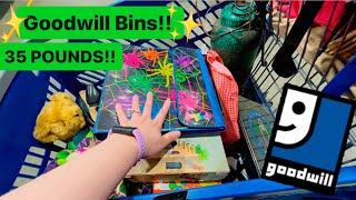 Let’s Go To Goodwill Bins!! I Hit The Jackpot & Am SOO Excited! Thrift 35 Pounds With Me! +HAUL!