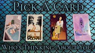 WHO CAN'T STOP THINKING ABOUT YOU? WHY?  Details & Initials  Pick A Card Love Reading